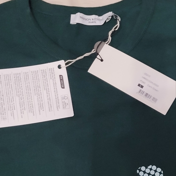 NWT Rare Maison Kitsume shirt Large Green - Picture 3 of 5